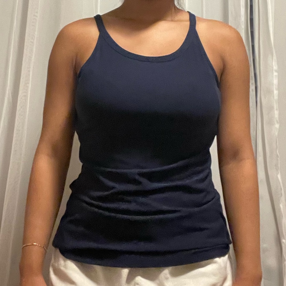 NOBO Navy Blue High Neck Tank Top - Size YL
